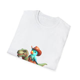 Parrot Dinosaur Cowboy Unisex Softstyle T-Shirt