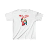 Parrot on a Strawberry Red Lettering Kids Heavy Cotton™ Tee