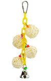 4 Vine Balls on Chain with Bell