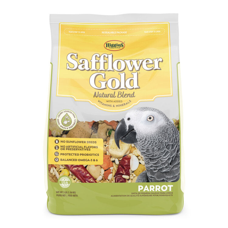 Safflower Gold Parrot Seed Without Sunflower