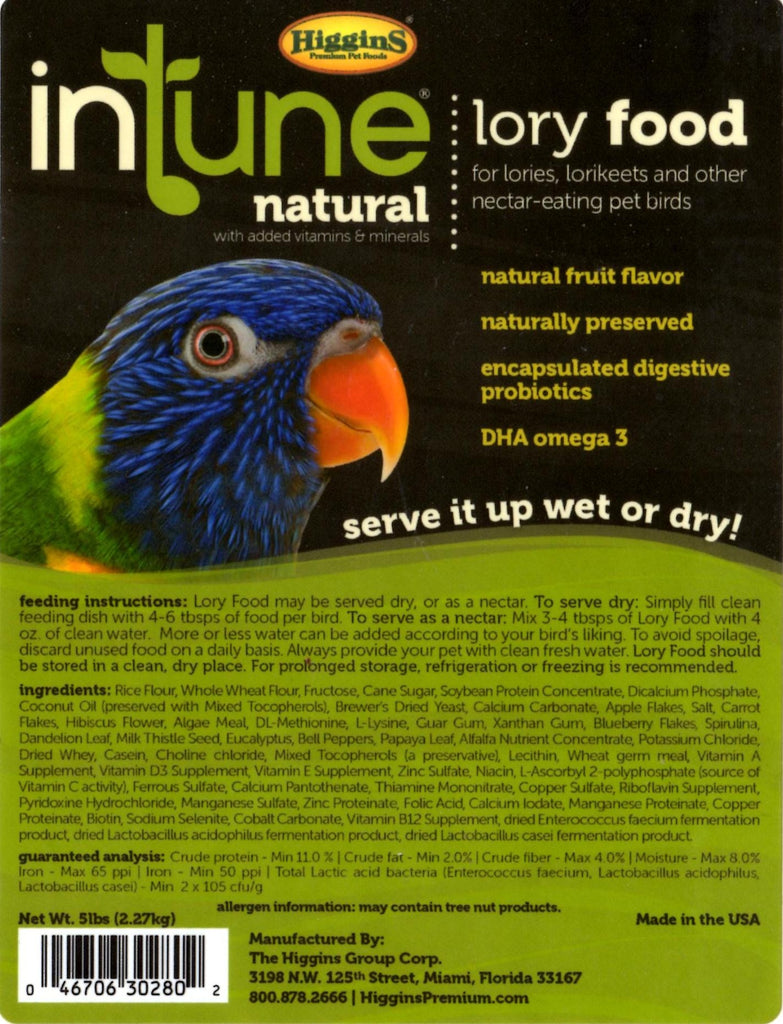 InTune Natural Lory Food