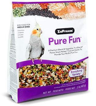 Zupreem Pure Fun Bird Food for Medium Birds 2 lb